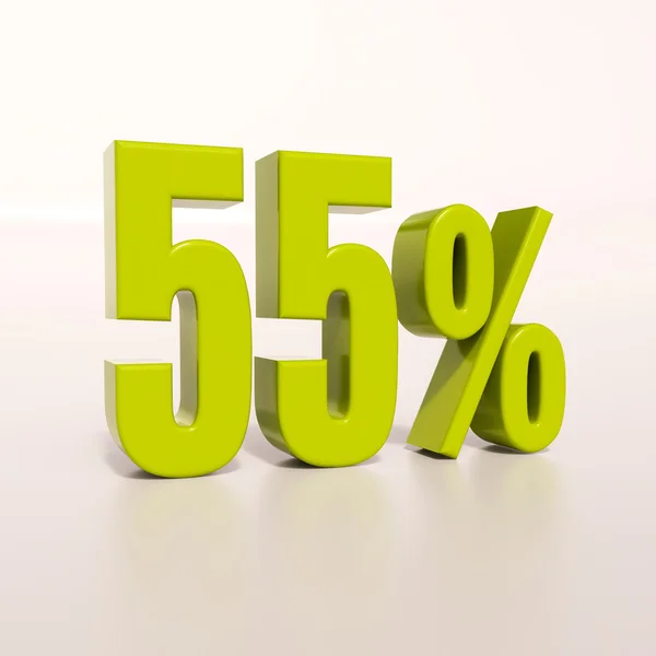 Segno percentuale, 55% — Foto Stock