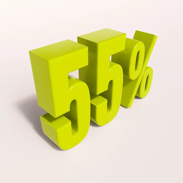 Segno percentuale, 55% — Foto Stock