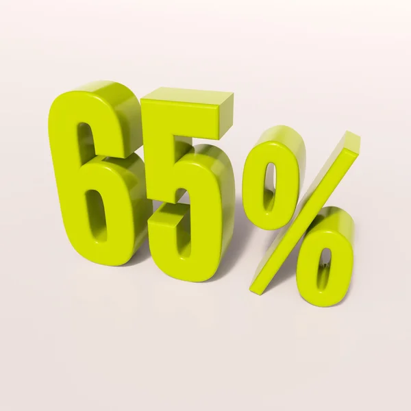 Percentage sign, 65 percent — Stock Photo, Image