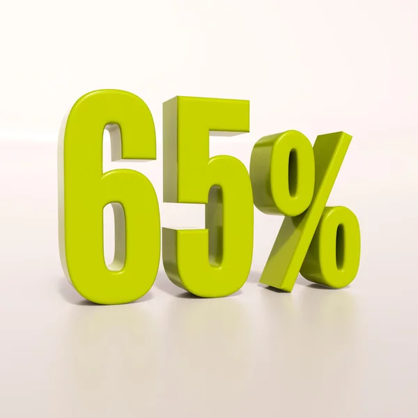 Percentage sign, 65 percent — Stock Photo, Image