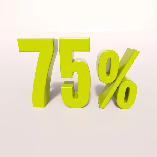 Signo porcentual, 75 por ciento — Foto de Stock