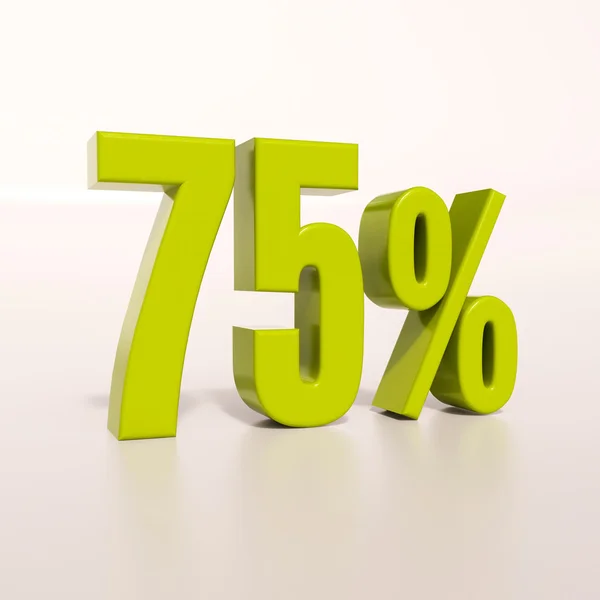 Segno percentuale, 75% — Foto Stock