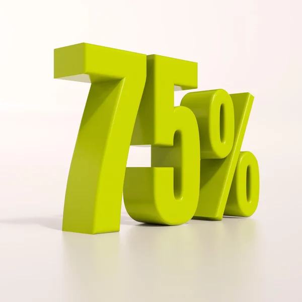 Segno percentuale, 75% — Foto Stock