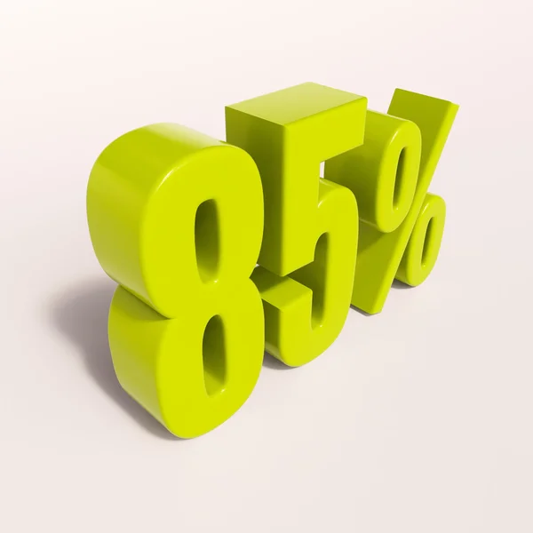 Percentage sign, 85 percent — Stock Photo, Image