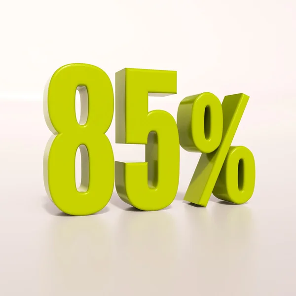 Percentage sign, 85 percent — Stock Photo, Image