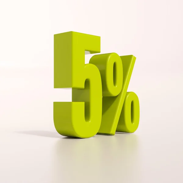 Segno percentuale, 5% — Foto Stock