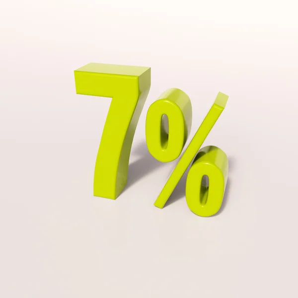 Percentage teken, 7 procent — Stockfoto