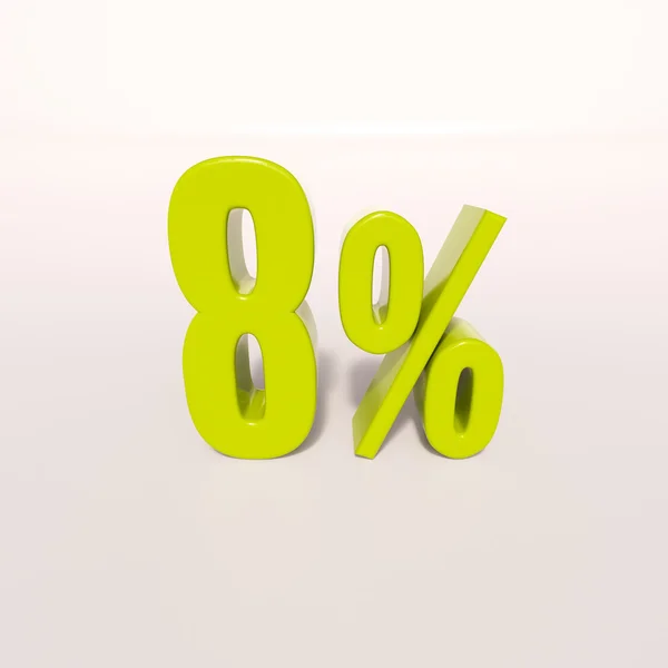 Signo porcentual, 8 por ciento — Foto de Stock