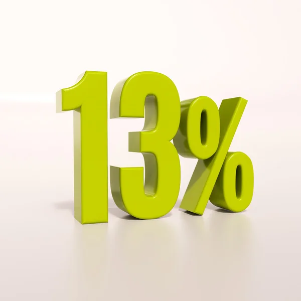 Percentage teken, 13 procent — Stockfoto