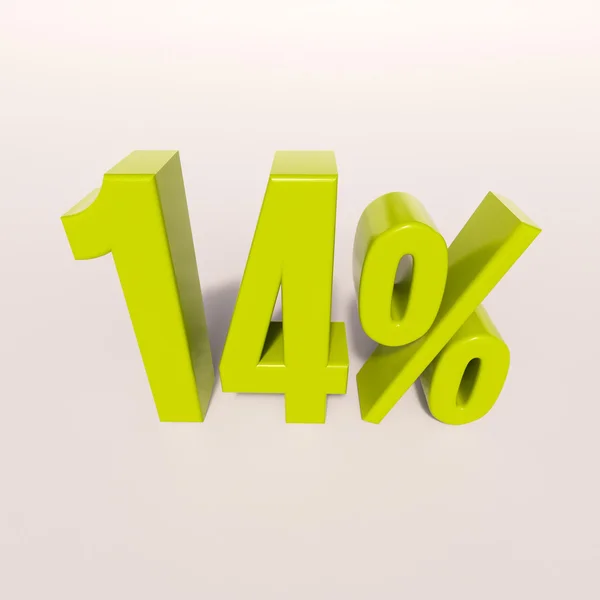 Signe en pourcentage, 14 % — Photo
