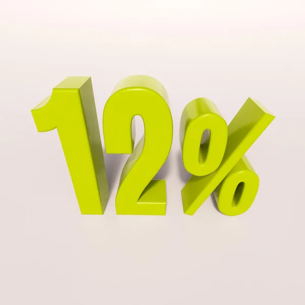 Segno percentuale, 12% — Foto Stock