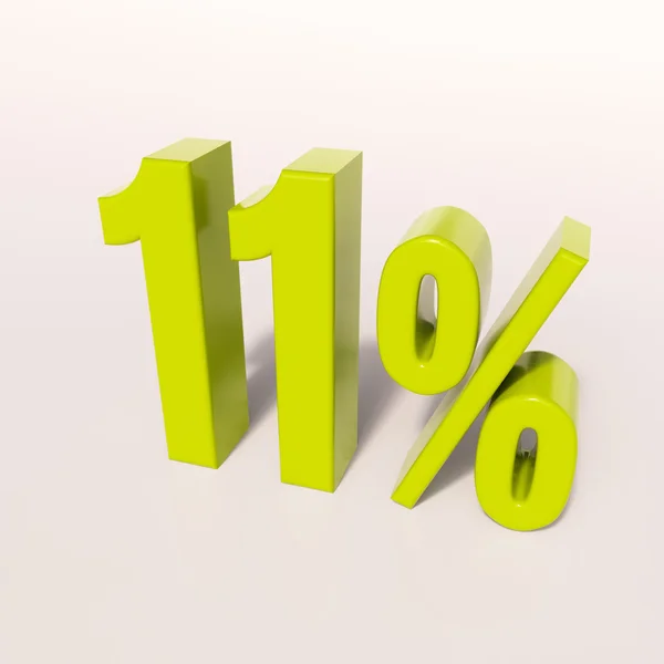 Segno percentuale, 11% — Foto Stock