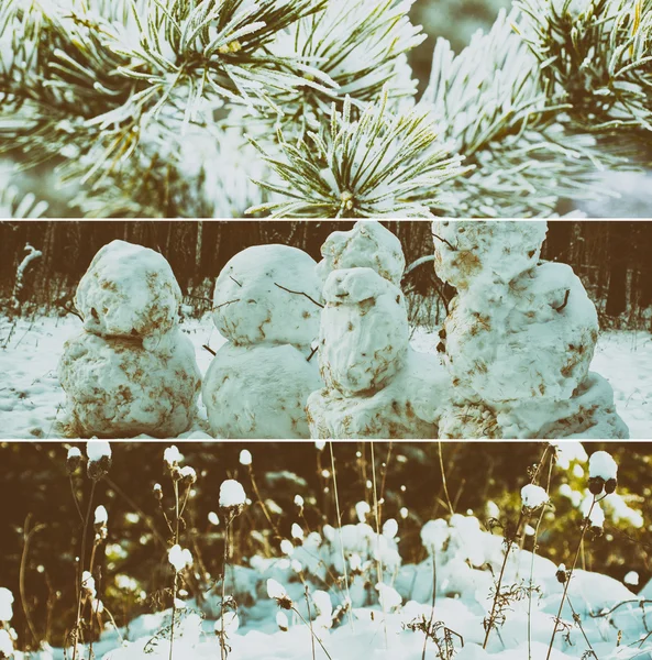 Winter scene/ retro filter — Stock Photo, Image