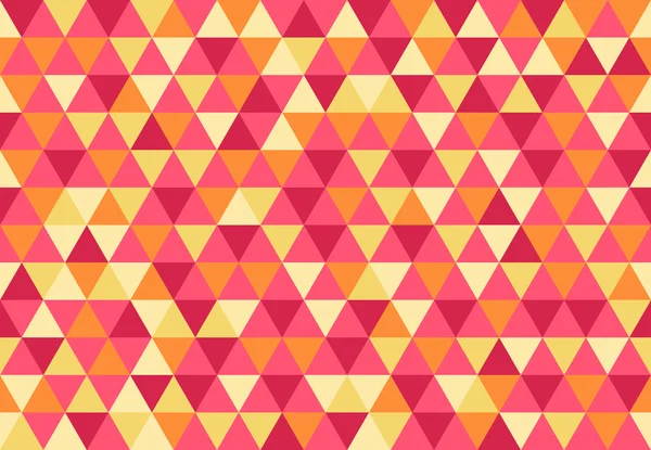 Hibiskus im Retro-Dreieck-Muster — Stockvektor