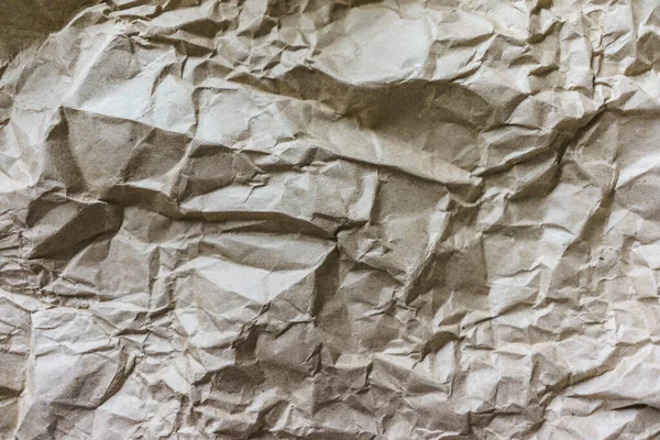 Soyut Buruşuk Kahverengi Kağıt Doku Kahverengi Kırışıklık Geri Dönüşüm Kağıt — Stok fotoğraf