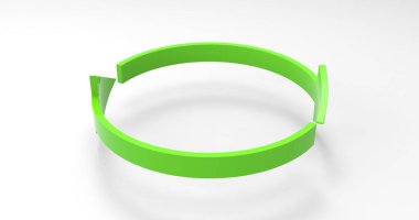 Yeşil Eko Geri Dönüşüm Okları, Oklarla Geri Dönüşümlü Simge ve Simgesi