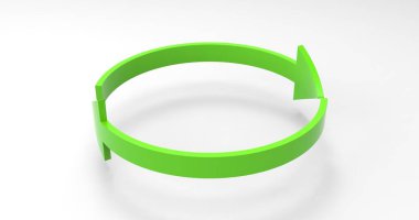 Yeşil Eko Geri Dönüşüm Okları, Oklarla Geri Dönüşümlü Simge ve Simgesi