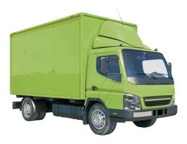 İzole Posta Küçük Kamyonu Hızlı Kargo, Eve Teslim Simgesi, Teslimat Kamyonu Simgesi, Nakliye Servisi, Nakliye Taşımacılığı, Paketler Nakliyat, Lojistik