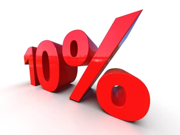 Percent Sign Economic Crisis Financial Crash Red Percent Discount Sign — Stock Photo, Image