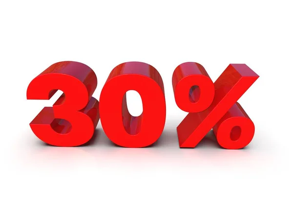 Percent Sign Red Percent Discount Sign White Background Special Offer — Stock Photo, Image