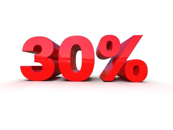 Percent Sign Red Percent Discount Sign White Background Special Offer — Stock Photo, Image