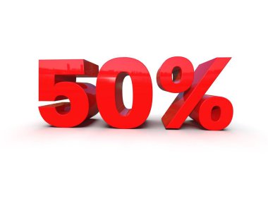 Yüzde 50 İşaret, Yüzde 50 İndirim, Beyaz Arkaplanda Yüzde 50 İşaret, Yüzde 50 İndirim, Yüzde 50 İndirim, Yüzde Elli Harf Satış Sembolü, Üç Boyutlu Tanıtım İşareti