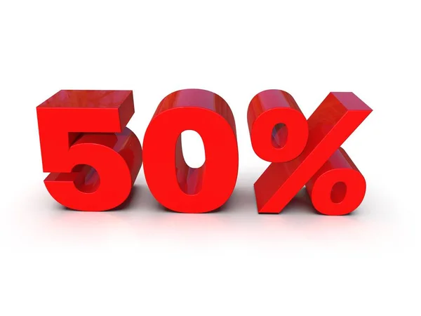 Percent Sign Red Percent Discount Sign White Background Special Offer — Stock Photo, Image