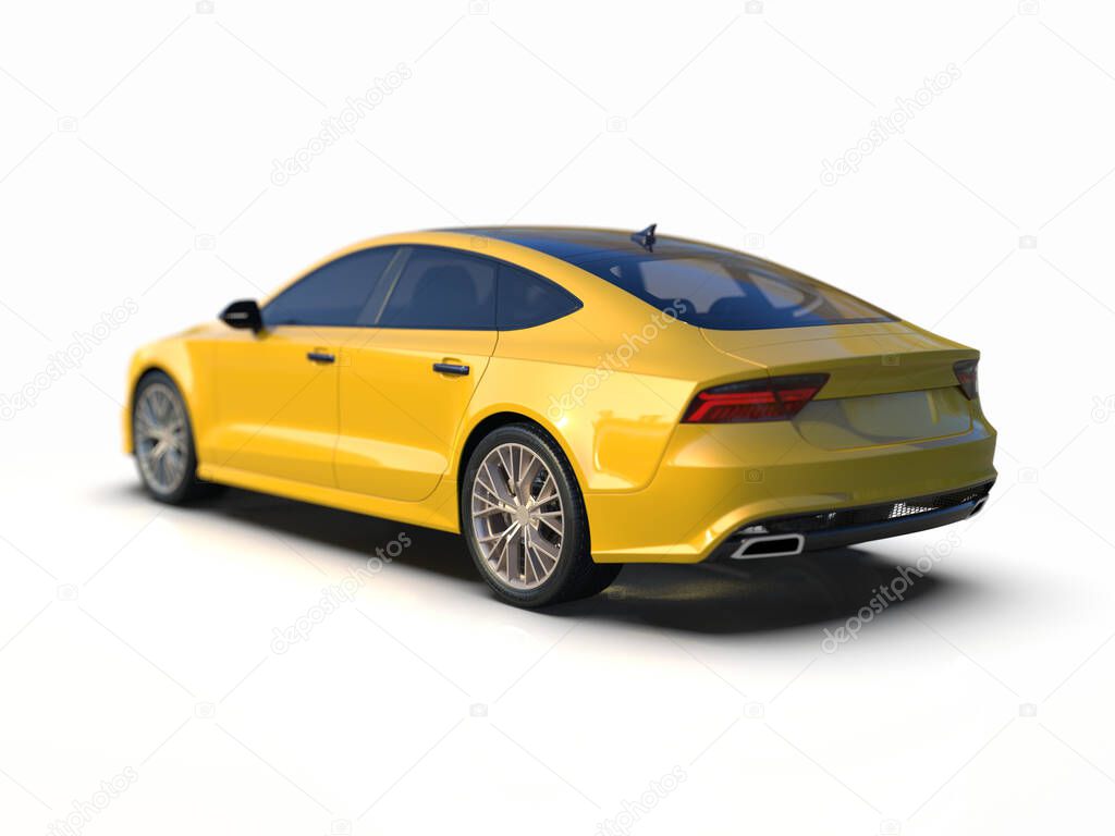 Audi A7 Isolated on White Executive Car Mid size Luxury Car, German Liftback, Premium Car Sportback, Coupe, Sportback, Audi AG is a German Automobile Manufacturer