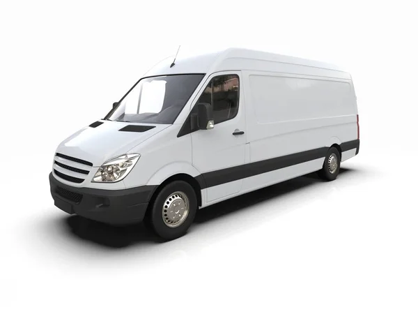 Camion Consegna Commerciale Bianco Sfondo Bianco Isolato Infografica Elemento Modello — Foto Stock