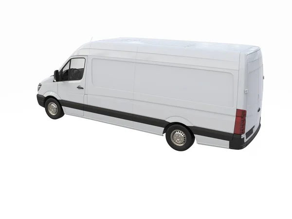 白色背景隔离商业运货卡车 模板元件资讯图 白色运货卡车 运输服务 包装装运 — 图库照片
