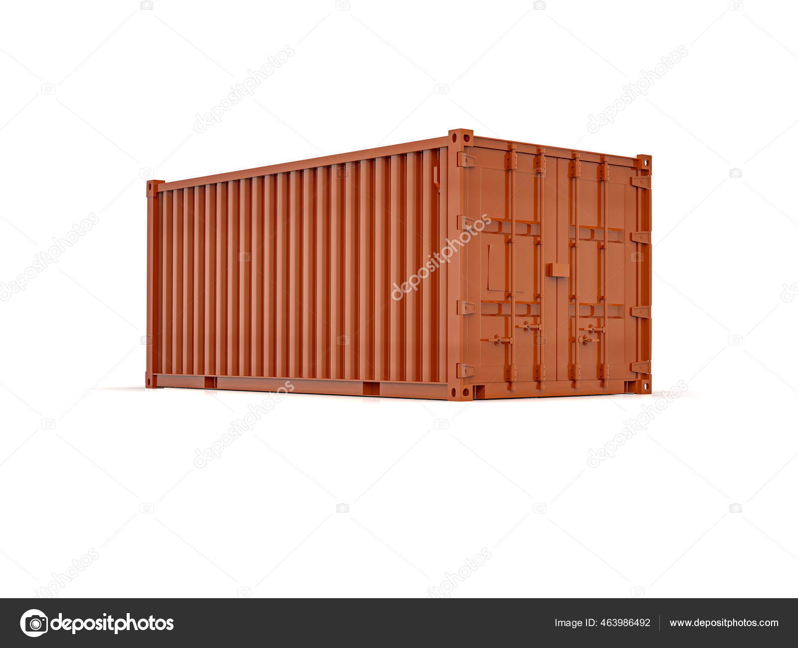 Red Shipping Cargo Container Logistics Transportation Isolated Cargo