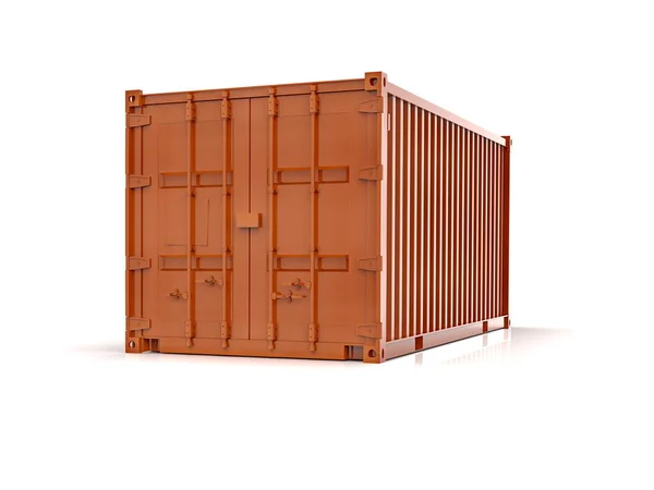 Red Shipping Cargo Container Logistics Transportation Izolated Cargo Box Ship — Stock fotografie