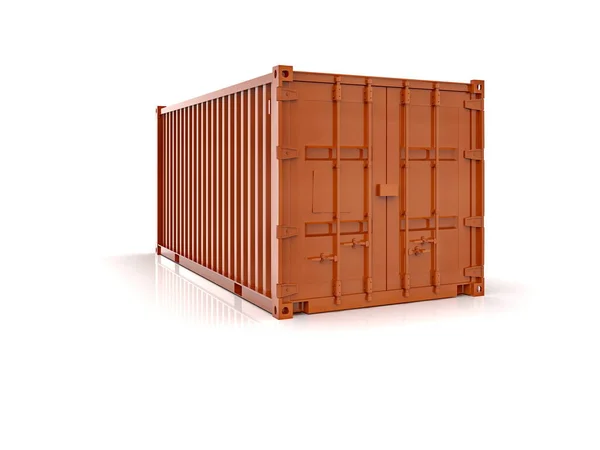 Red Shipping Cargo Container Logistics Transportation Izolated Cargo Box Ship — Stock fotografie