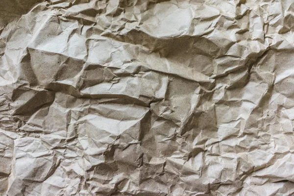 Bruine rimpel Recycle Paper Achtergrond Creased Beige Paper Texture — Stockfoto