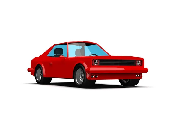 Ilustración Red Race Sport Car Simple Coupe City Auto Icon — Foto de Stock