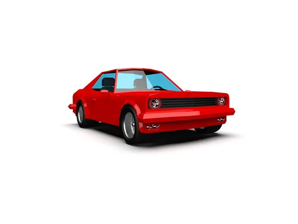 Ilustración Red Race Sport Car Simple Coupe City Auto Icon — Foto de Stock