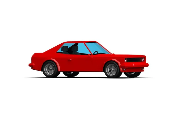 Ilustracja Red Race Sport Car Simple Coupe City Auto Icon — Zdjęcie stockowe