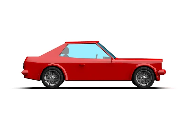 Llustration Κόκκινο Αγωνιστικό Σπορ Αυτοκίνητο Απλή Πόλη Coupe Auto Icon — Φωτογραφία Αρχείου