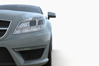 Beyaz 3d Illustration, Çağdaş Sedan Studio, Otomobil Sanayii, Otomobil Taşımacılığı, Infographics Otomotiv Arkaplan, Şehir Araç Şablonu