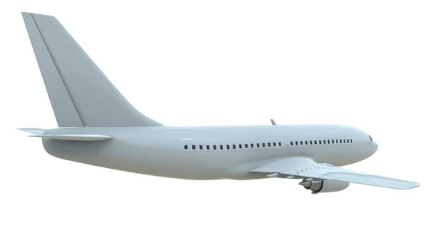 Commercial Passenger Plane Airon White Vacation Travel Air Transport Airliner — 스톡 사진