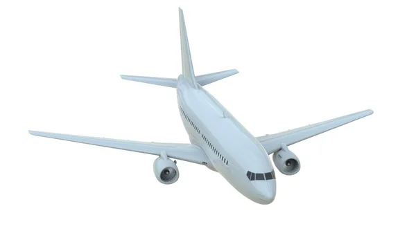 Комерційний Пасажирський Літак Білому Повітрі Подорожі Відпустці Повітряним Транспортом Авіалайнер — стокове фото