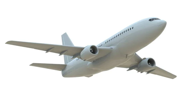 Avião Comercial Passageiros Airon Branco Viagens Férias Por Transporte Aéreo — Fotografia de Stock