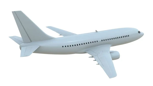 Avião Comercial Passageiros Airon Branco Viagens Férias Por Transporte Aéreo — Fotografia de Stock