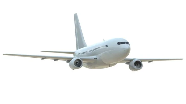 Samolot Pasażerski Komercyjny Airon White Podróże Wakacyjne Transportem Lotniczym Samolot — Zdjęcie stockowe