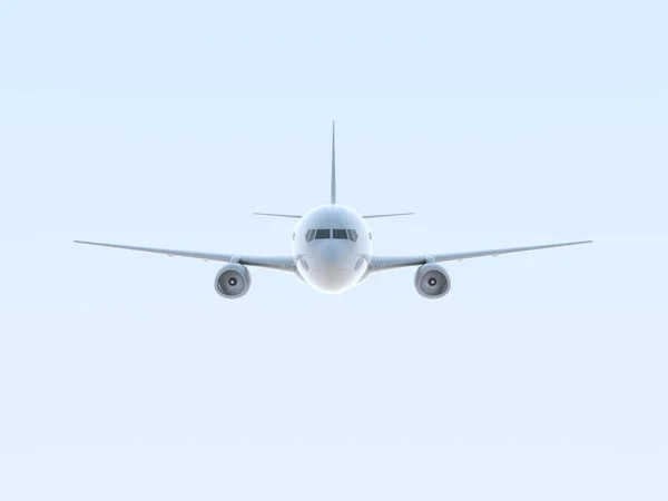 Samolot Pasażerski Komercyjny Przestrzeni Powietrznej Podróże Wakacyjne Transportem Lotniczym Samolot — Zdjęcie stockowe