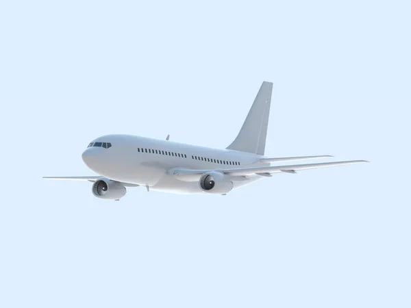 空中商业客机 空运度假旅行 客机起飞 飞机飞行及航空航线签署 航空货运服务3D说明 — 图库照片