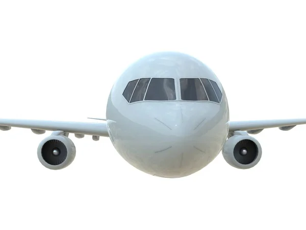 Commercial Passenger Plane Air White Vacation Travel Air Transport Airliner — 스톡 사진