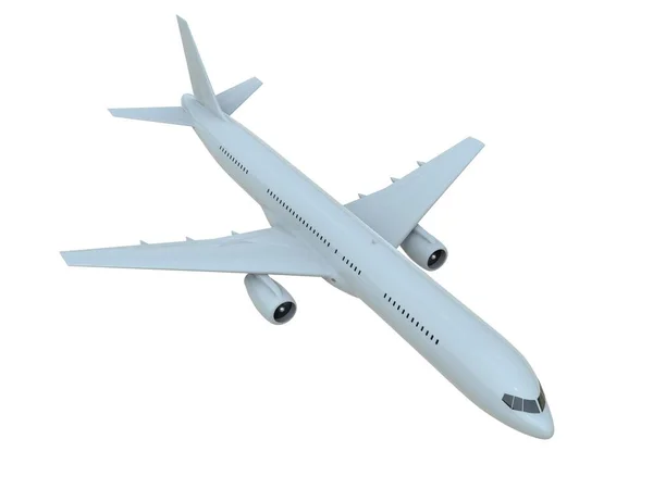 Kereskedelmi Utasszállító Repülőgép Légi Fehér Nyaralás Utazás Légi Közlekedéssel Airliner — Stock Fotó