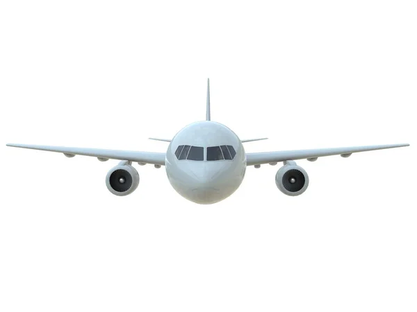 Commercial Passenger Plane Air White Vacation Travel Air Transport Airliner — Stock Photo, Image