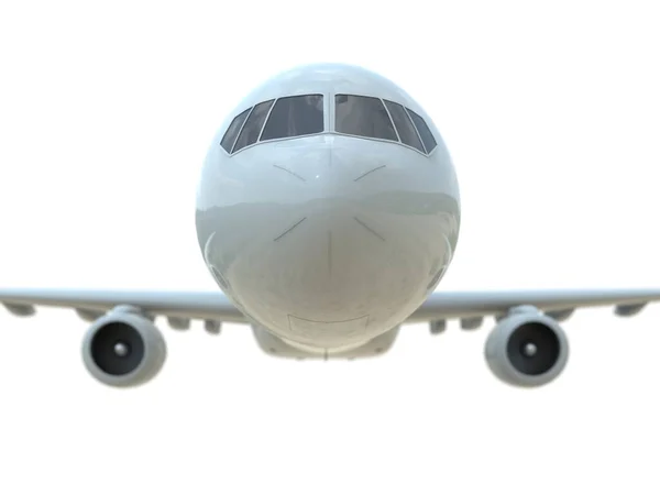 Commercial Passenger Plane Air White Vacation Travel Air Transport Airliner — Stock Photo, Image